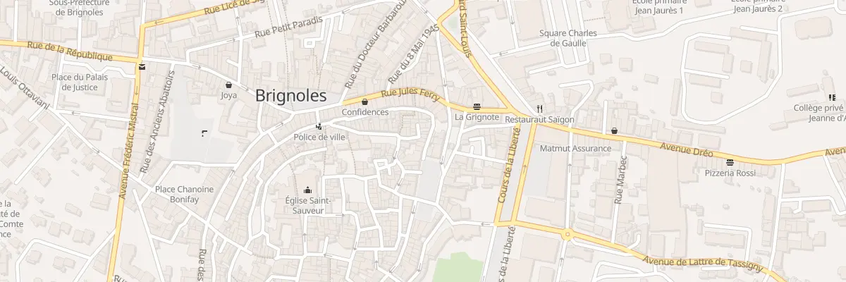 Plan du 44 Rue Tourmalaute à Brignoles