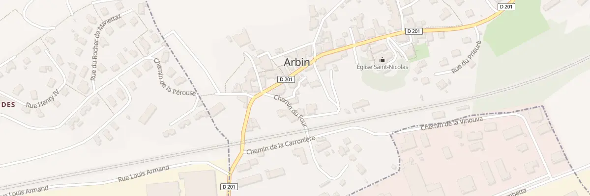 Plan du 8 Imp du Four à Arbin