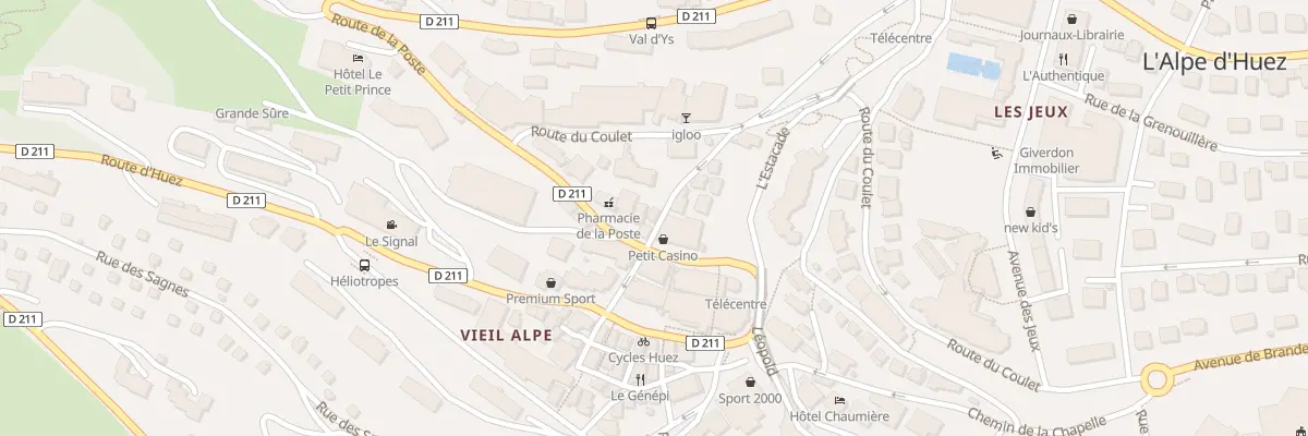 Plan du 65 Che du Chamont à Huez