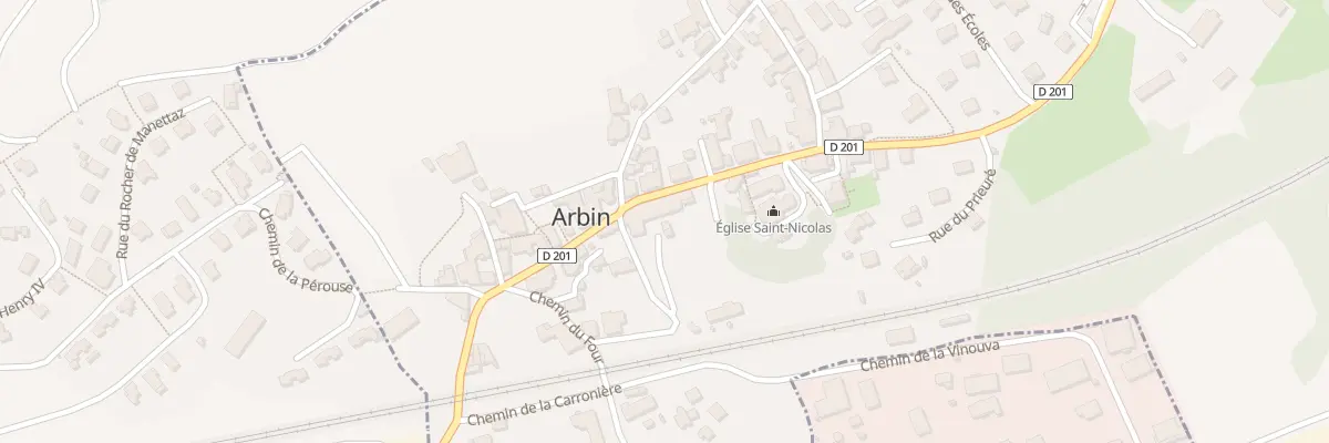 Plan du 424 Grande rue à Arbin