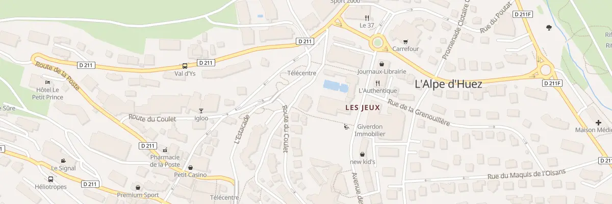 Plan du 208 Che des Bergers à Huez