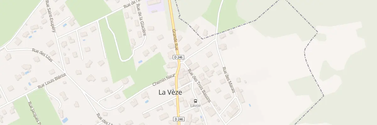 Plan du 1 Rue des Trois Bassins à La Vèze