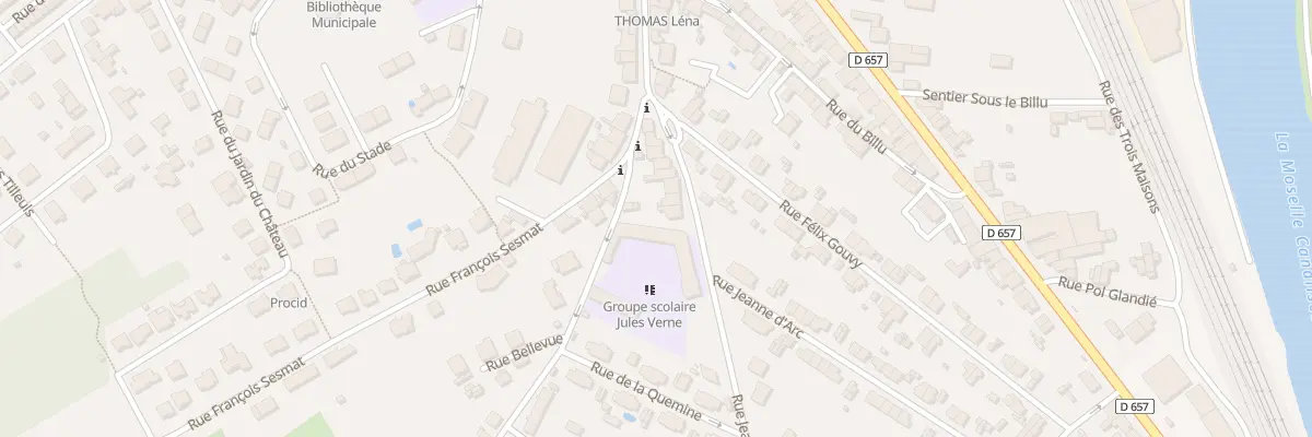 Plan du 16 Rue Jean Jaurès à Dieulouard