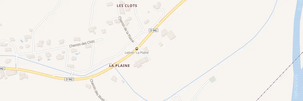Plan de La Plaine à Lettret