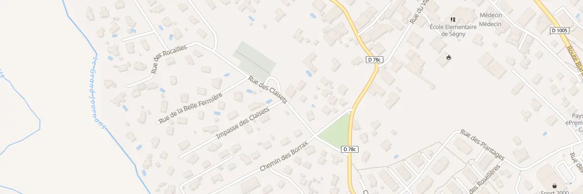 Plan du 74 Rue des Claisets à Ségny