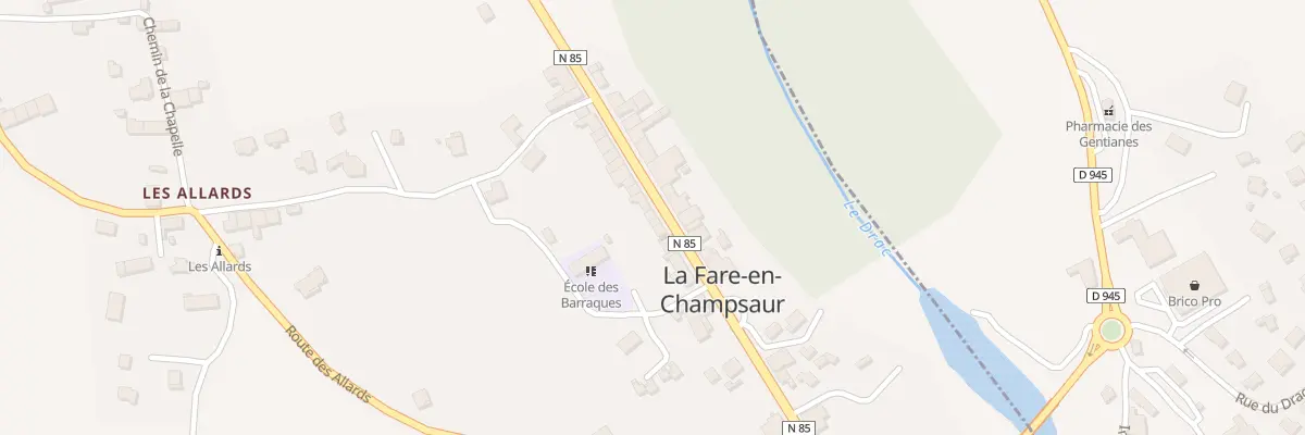 Plan du 29 Rte de Grenoble à La Fare-en-Champsaur