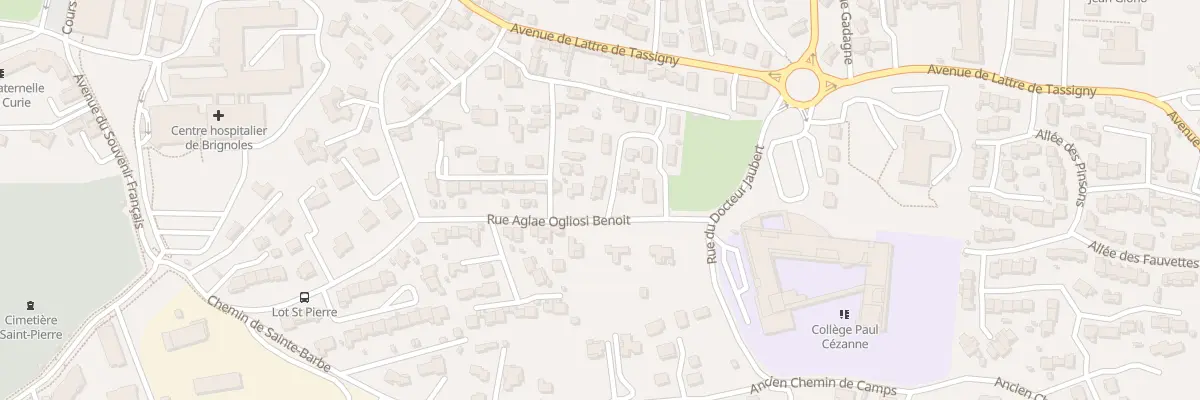 Plan du 9001 Rue Aglae Ogliosi Benoit à Brignoles