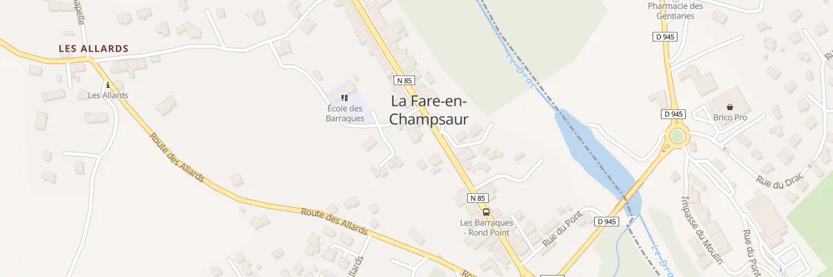 Plan du 1 Che des Ecoles à La Fare-en-Champsaur