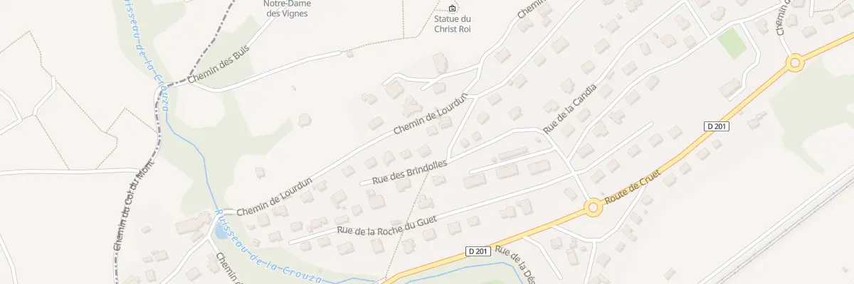 Plan du 250 Che de Lourdun à Arbin