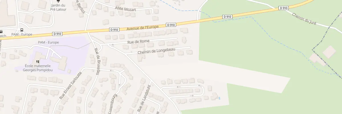 Plan du 5000F Che de Longebeau à Pont-à-Mousson