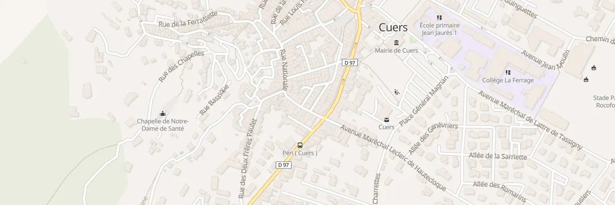 Plan du 9 Rue Michel de Bourges à Cuers