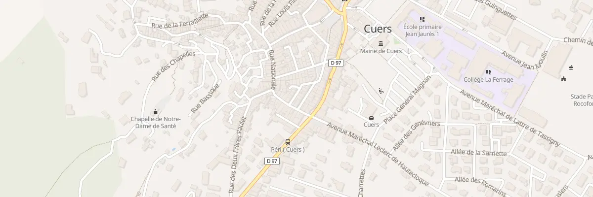 Plan du 7 Rue Michel de Bourges à Cuers