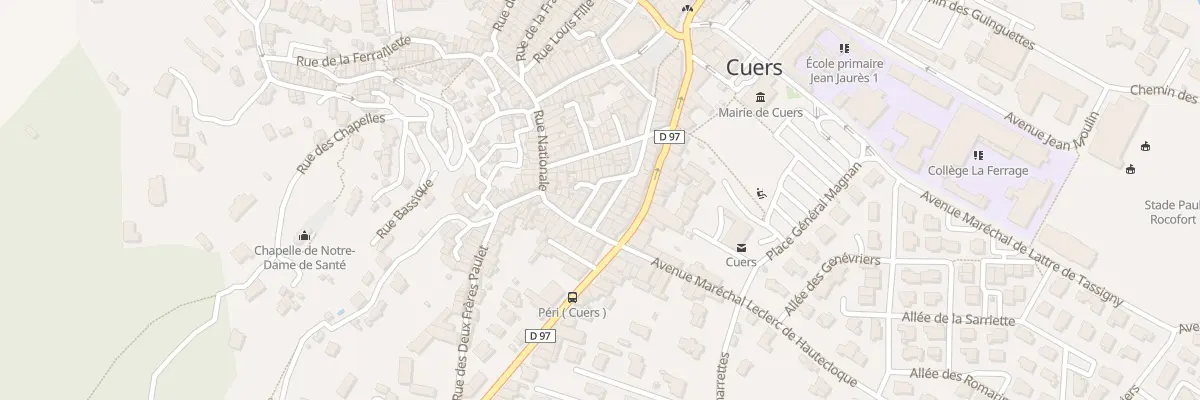 Plan du 10 Rue des Droits de l’Homme à Cuers