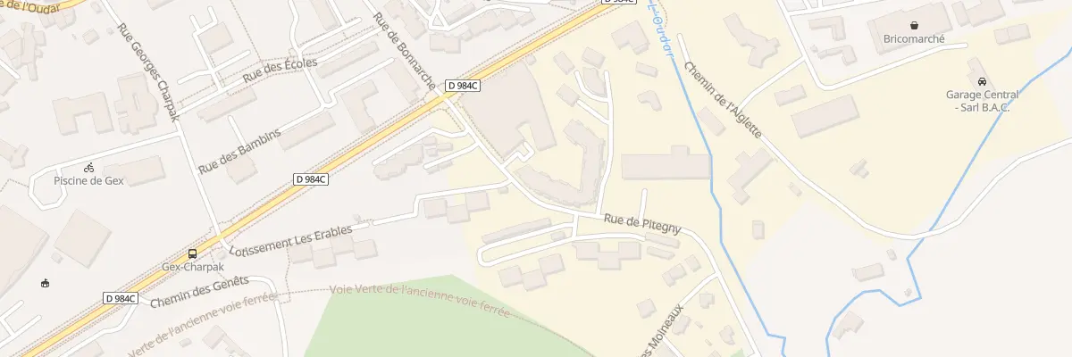 Plan du 95 Rue de Pitegny à Gex