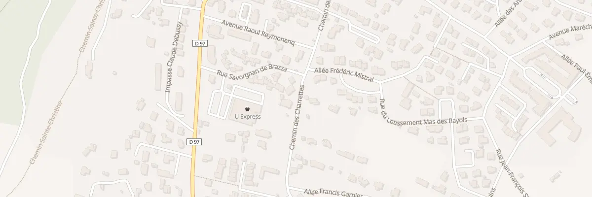 Plan du 22 Rue Savorgnan de Brazza à Cuers