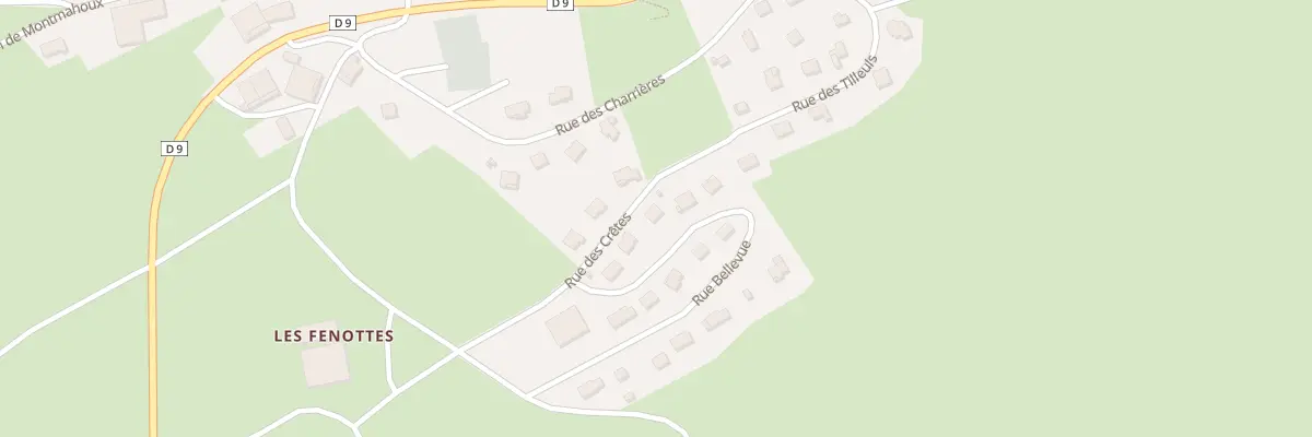Plan du 1 Rue des Crêtes à Déservillers