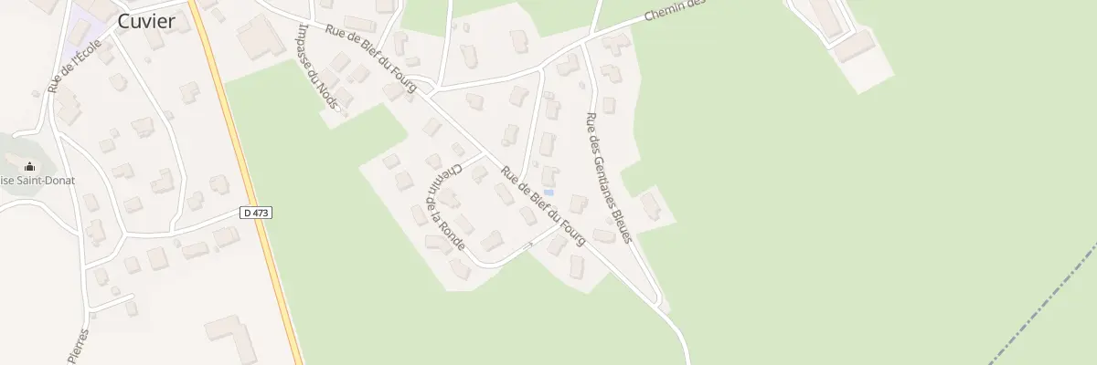 Plan du 2 Chem des Plaissards à Cuvier