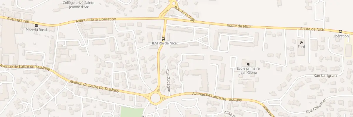 Plan du 9001 Rte de Nice à Brignoles