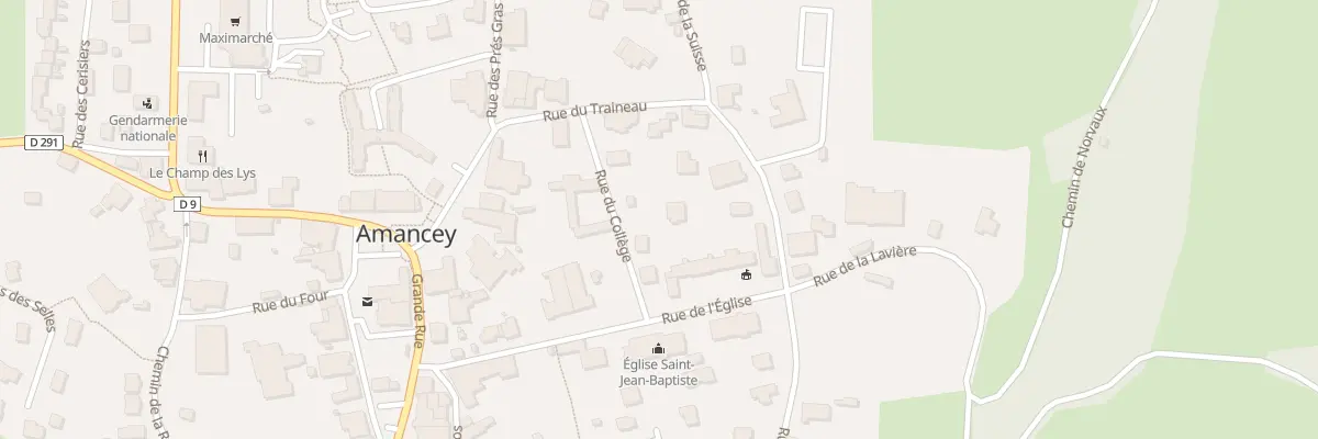 Plan du 5 Rue du Collège à Amancey