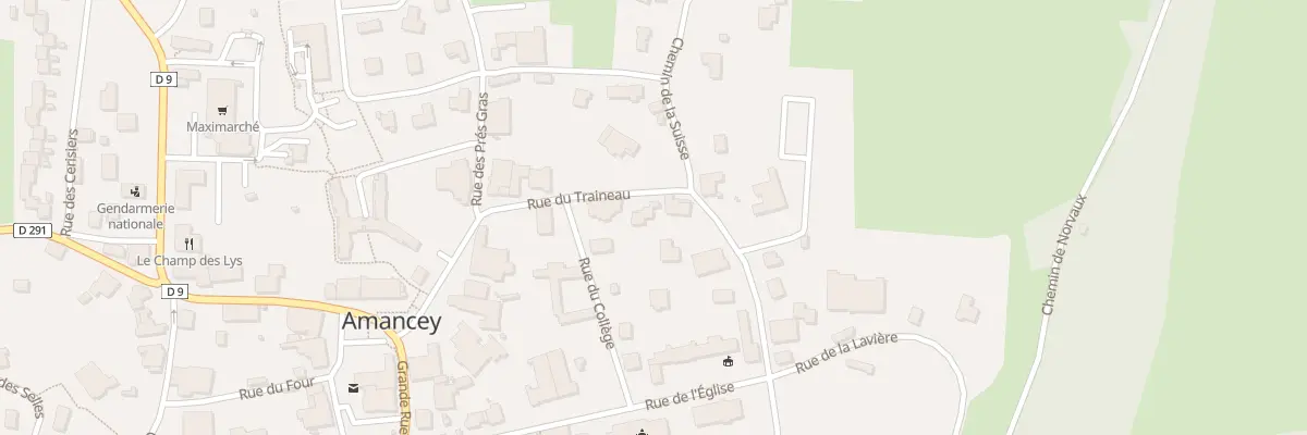 Plan du 20B Rue du Traineau à Amancey
