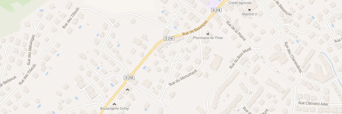 Plan du 6 Rue des Andiers à Thise