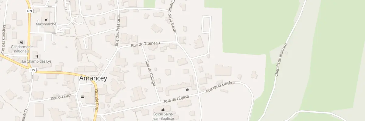 Plan du 26 Rue du Traineau à Amancey
