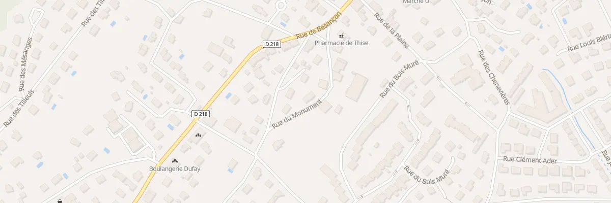 Plan du 8 Rue du Monument à Thise