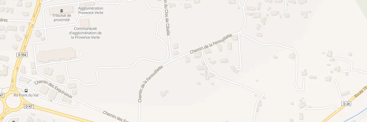 Plan du 220 Che de la Fenouillette à Brignoles