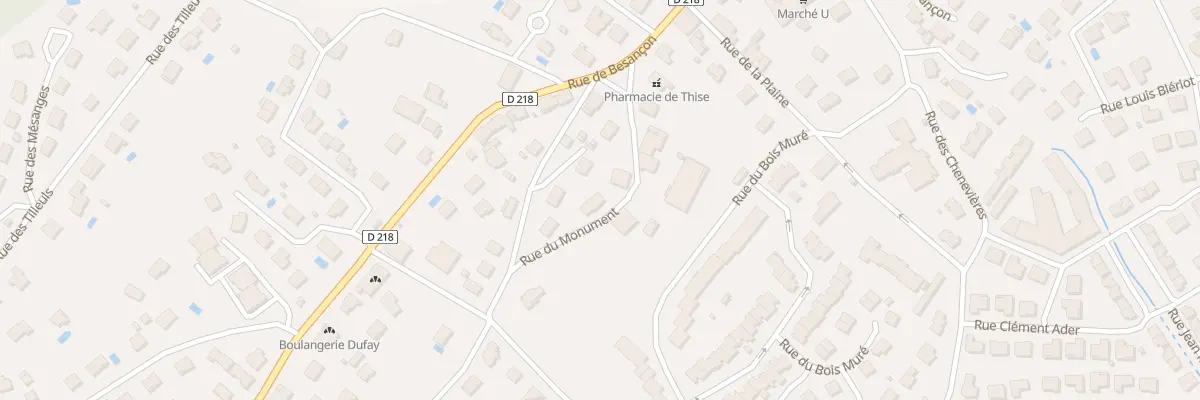 Plan du 6 Rue du Monument à Thise
