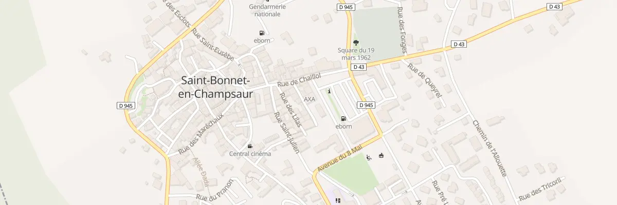 Plan du 9001 Rue des Jardins à Saint-Bonnet-en-Champsaur