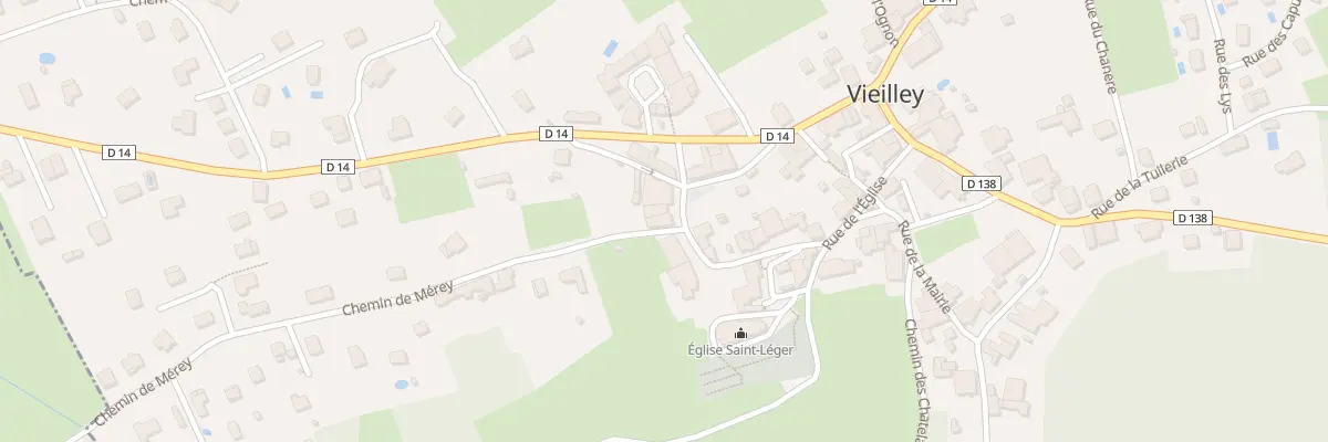 Plan du 2 Che de Merey à Vieilley