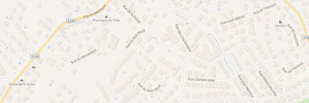 Plan du 12 Rue de la Plaine à Thise