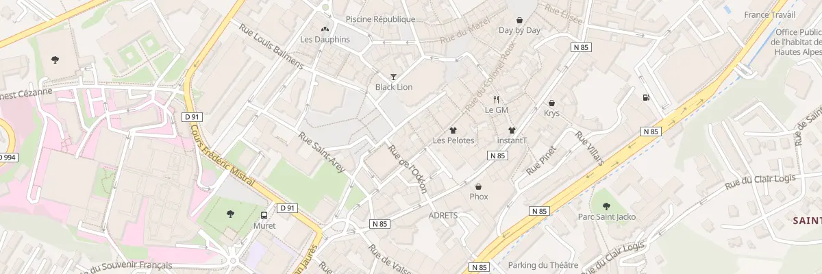 Plan du 2 Rue de la Cathédrale à Gap