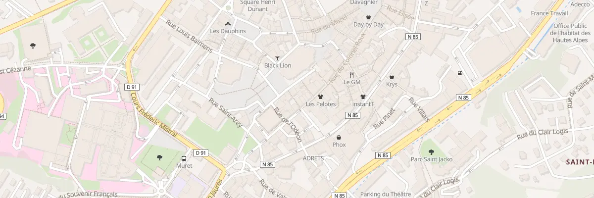 Plan du 1 Rue de la Cathédrale à Gap