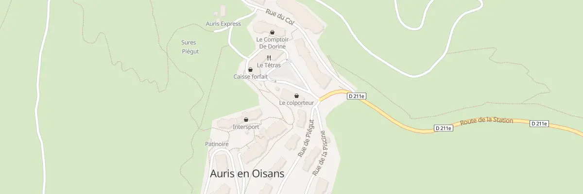 Plan des Orgieres à Auris