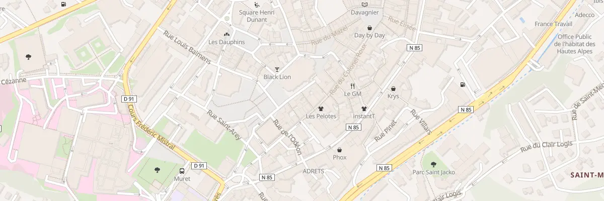 Plan du 2 Rue du Séminaire à Gap