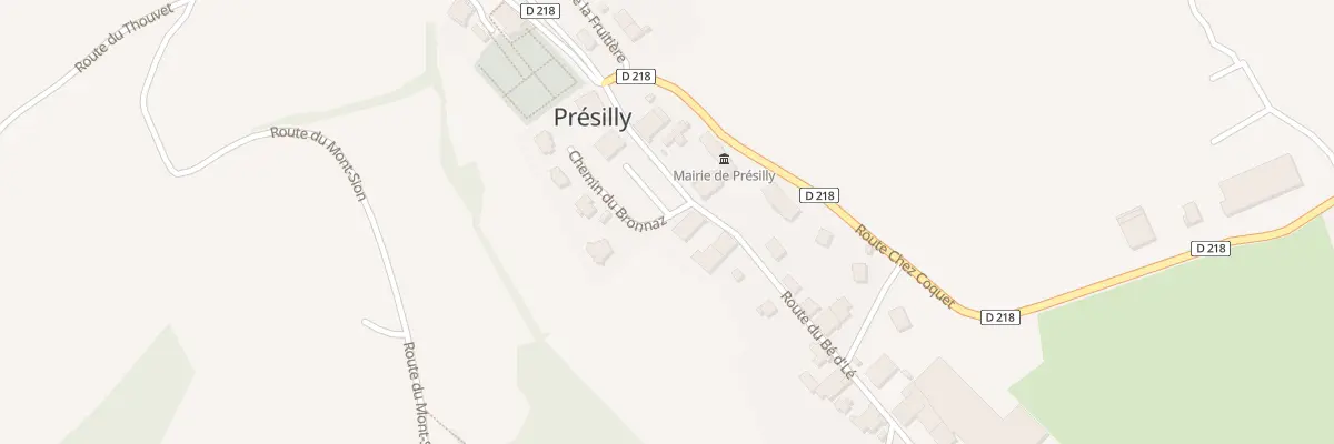 Plan de Presilly à Présilly