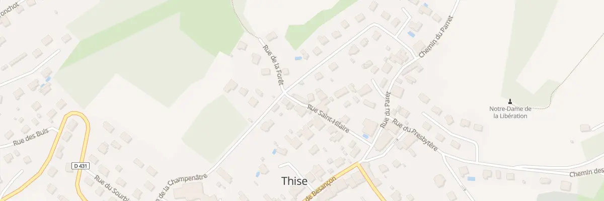 Plan du 16 Rue Saint-Hilaire à Thise