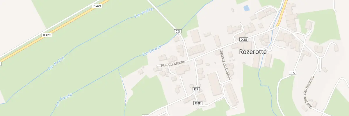 Plan du 42 Rue du Moulin à Rozerotte