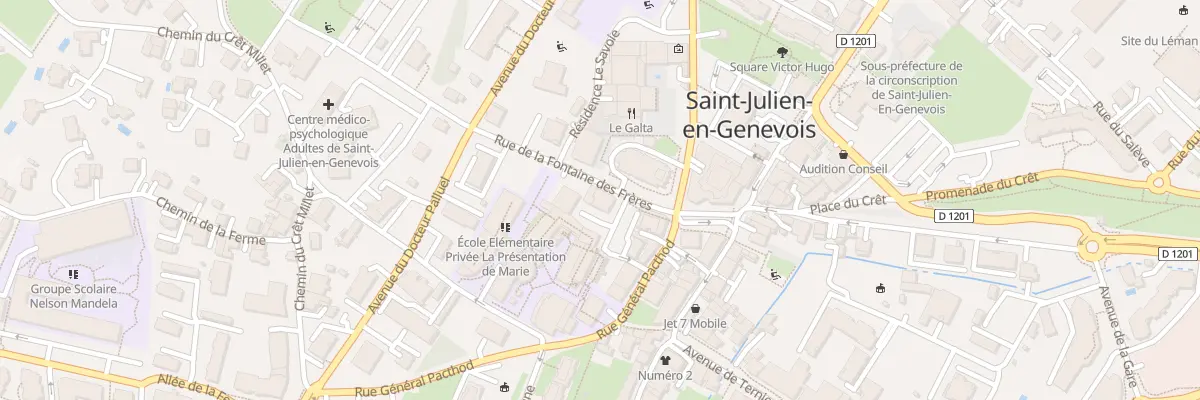 Plan du 2 Rue monseigneur paget à Saint-Julien-en-Genevois