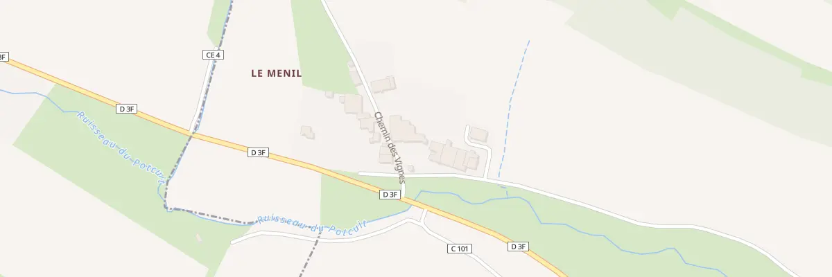 Plan du 28 Che des Vignes Hameau de Menil à Rozerotte