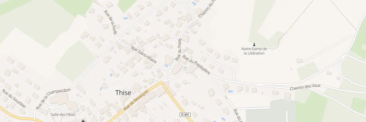 Plan du 1 Rue du Presbytère à Thise