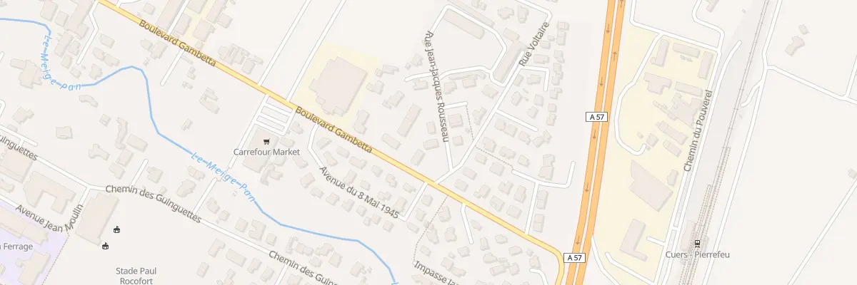 Plan du 3 Rue Jean-Jacques Rousseau à Cuers