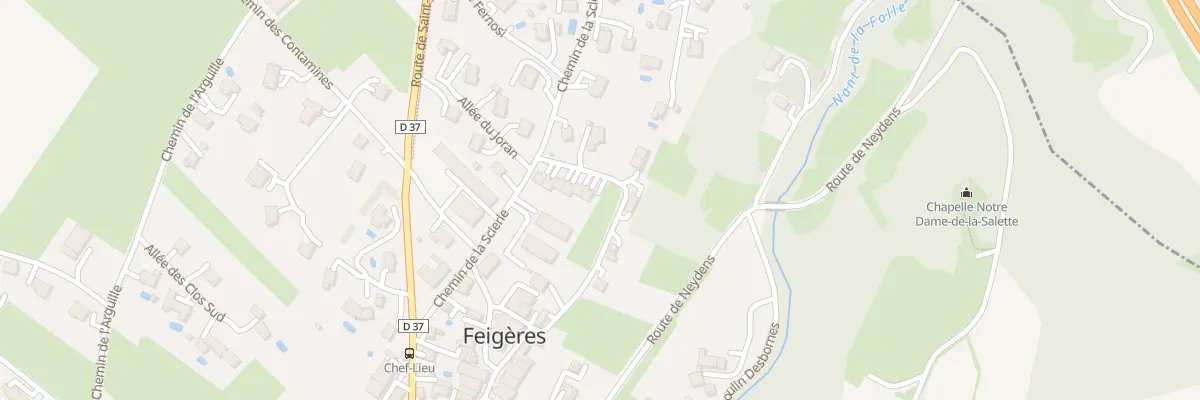 Plan du Chef Lieu à Feigères
