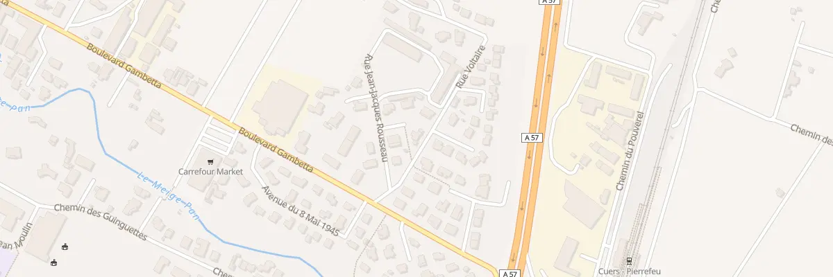 Plan du 6 Rue Jean-Jacques Rousseau à Cuers