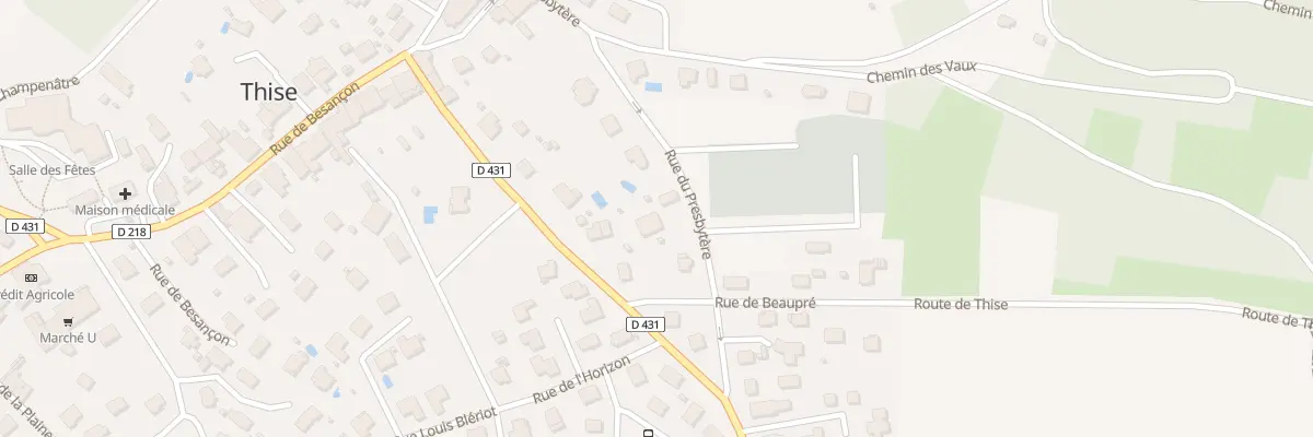 Plan du 18 Rue du Presbytère à Thise