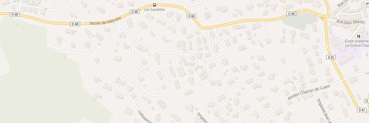 Plan du 9001 La Fardele à Rocbaron
