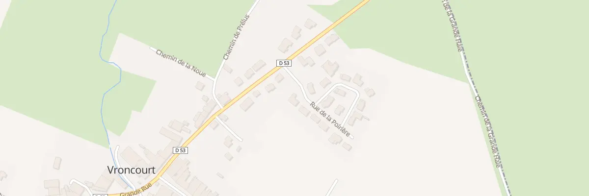Plan du 15 Rue La Poiriere à Vroncourt