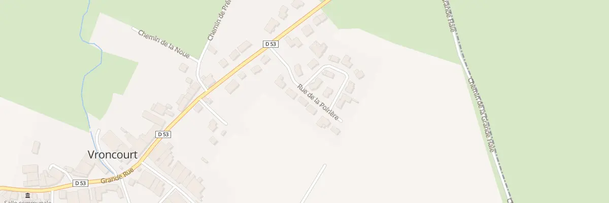 Plan du 13 Rue La Poiriere à Vroncourt