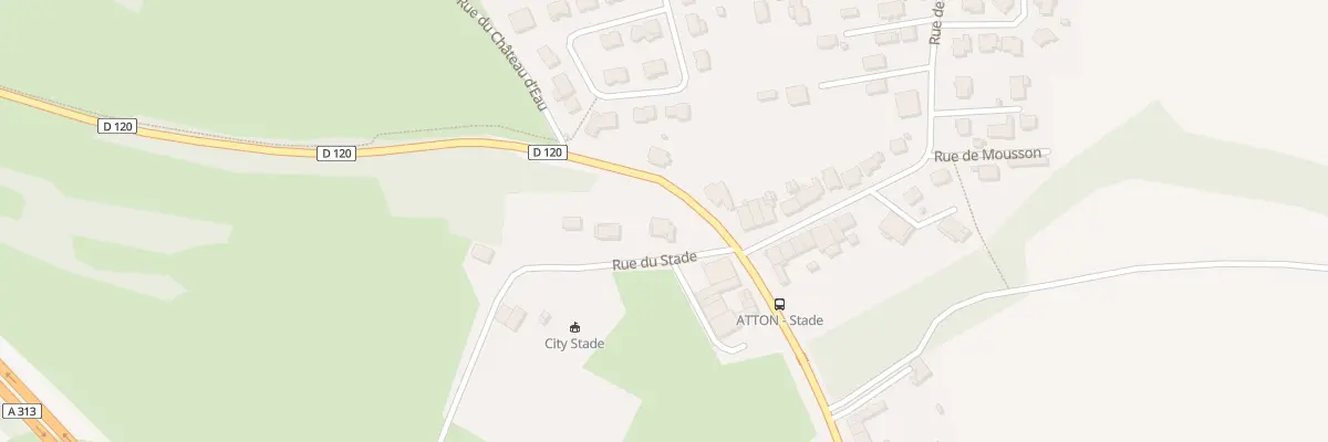 Plan du 2 Rue du Stade à Atton